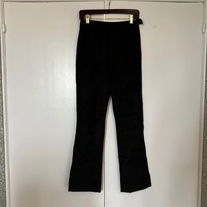Et Cetera Black calf suede lined pant, size 0